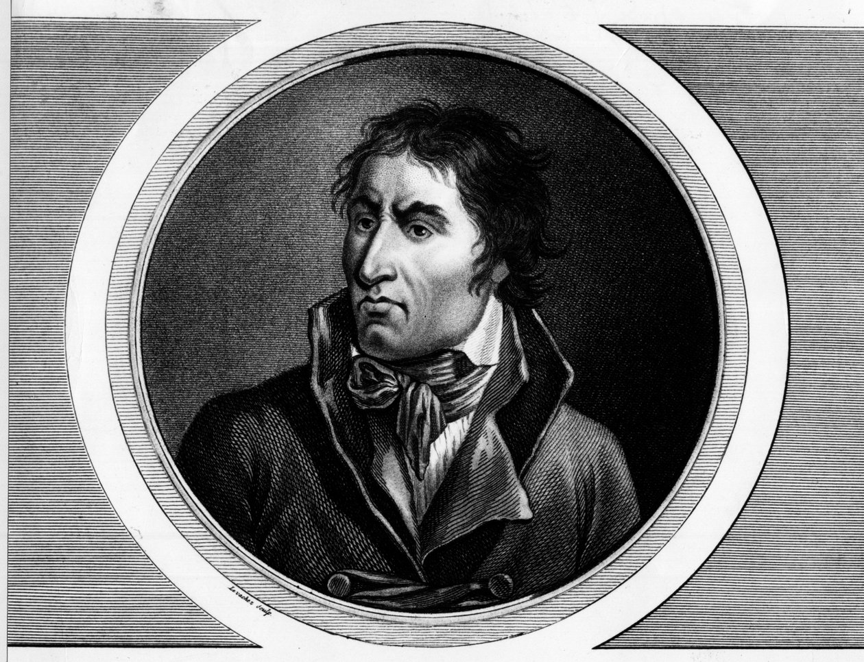 Retrato de Jean Baptiste Carrier (1756 - 1794), político francés. Grabado en “Colección completa de pinturas históricas de la revolución francesa, en tres volúmenes.” 1804 de Unknown artist