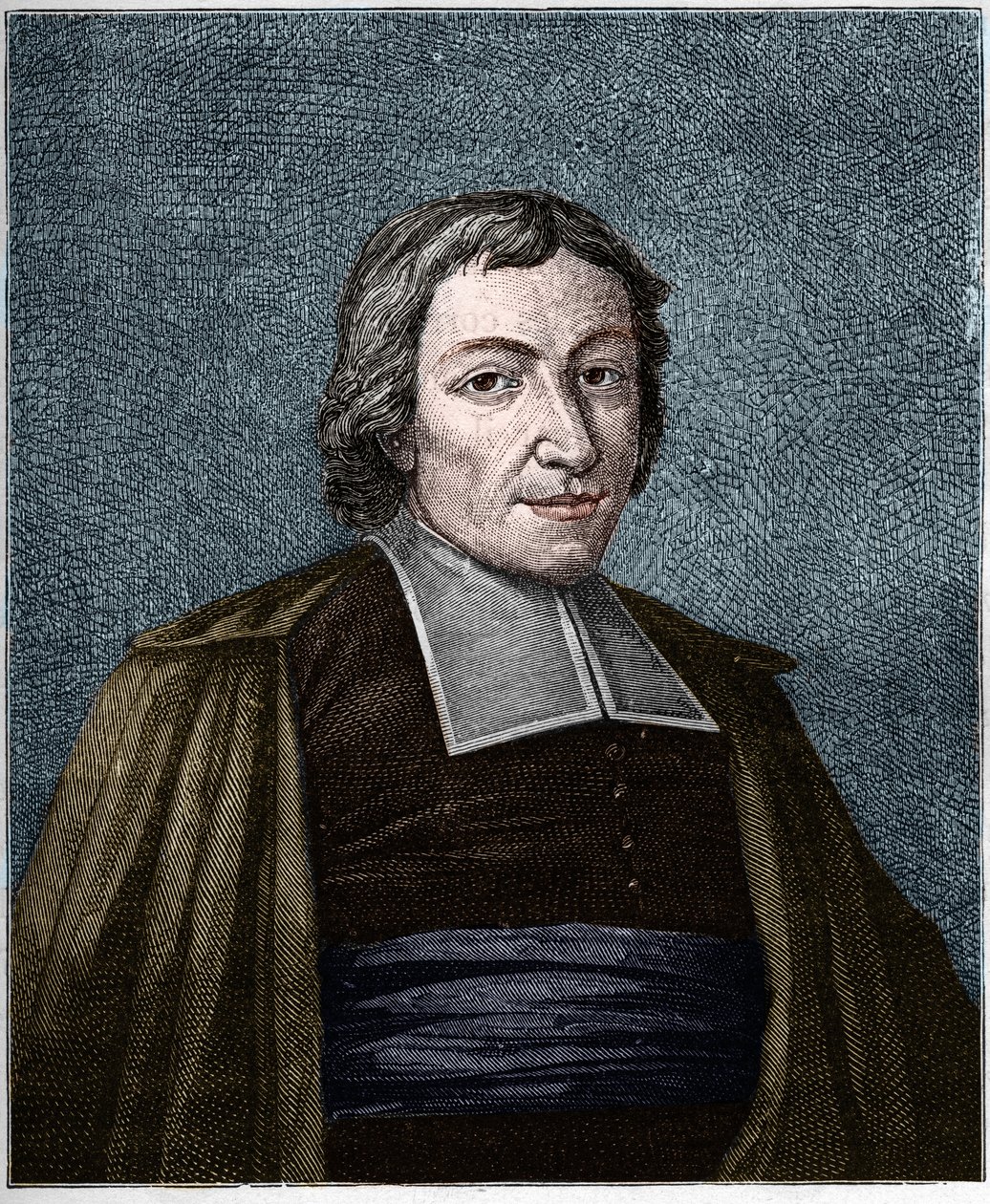 Retrato de Jean Baptiste De La Salle (Jean-Baptiste) (1651-1719) religioso francés, fundador de la congregación de los Hermanos de las Escuelas Cristianas. Grabado del siglo XIX. de Unknown artist