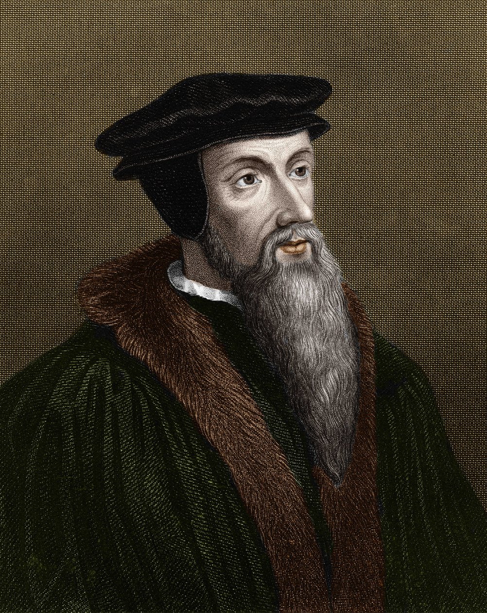 Retrato de Jean Calvin (1509-1564), reformador religioso y escritor francés. de Unknown artist