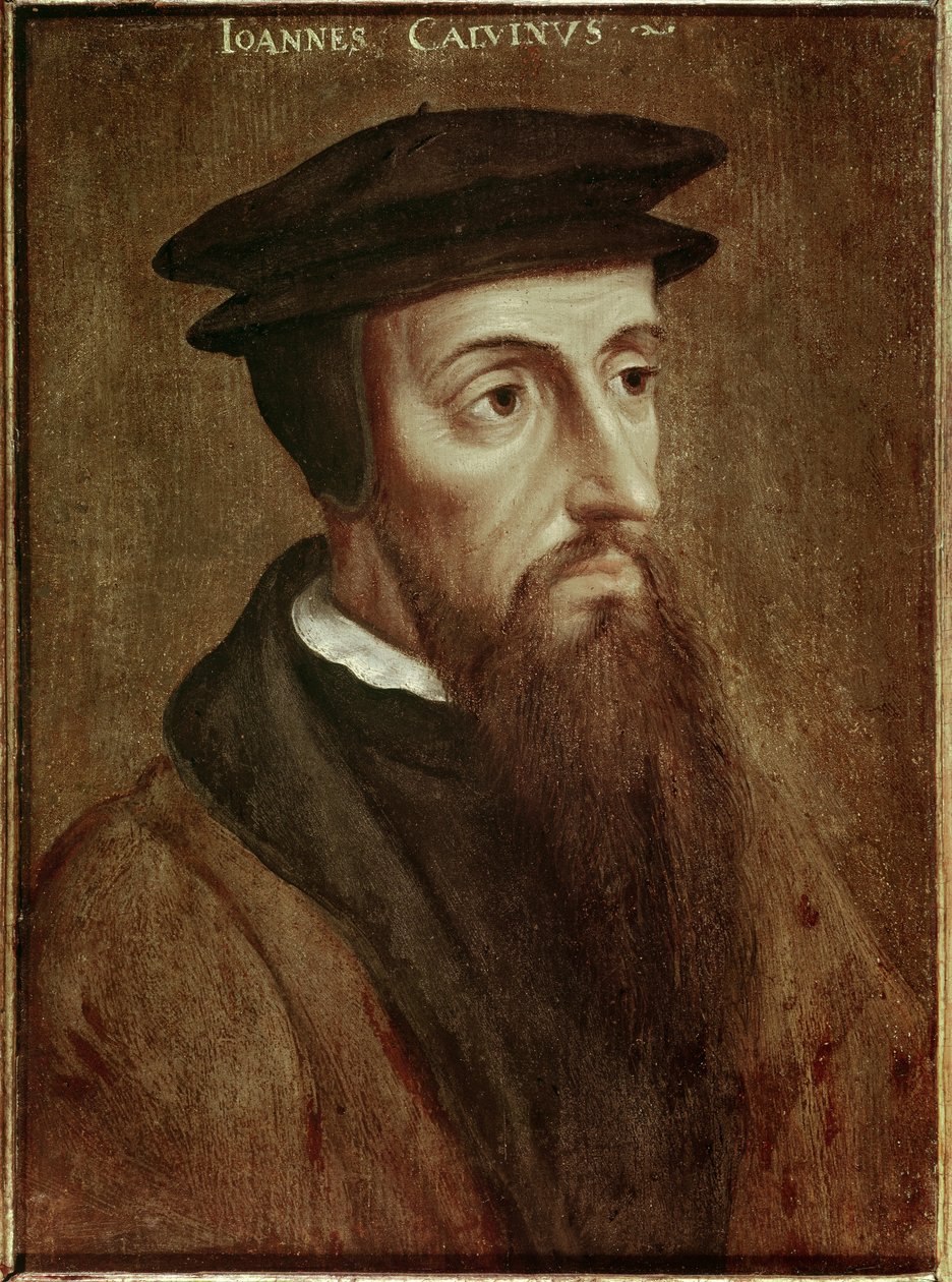 Retrato de Jean Calvin, reformador y escritor francés de Unknown artist