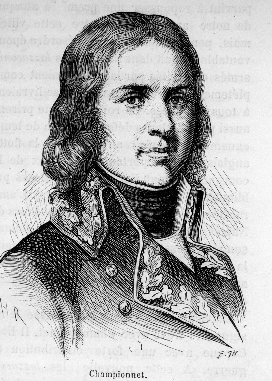 Retrato de Jean Etienne Championet (1762-1800), general francés, participó en las campañas de la Revolución de Unknown artist