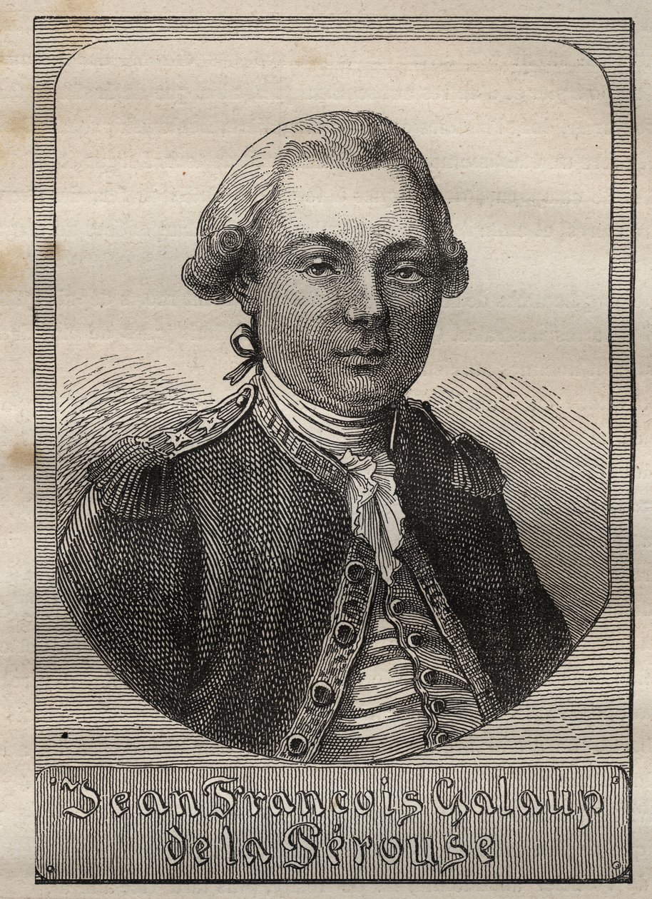 Retrato de Jean Francois de Galaup, Conde de La Perouse (1741-1788) - ilustración tomada de "The Great Mariners of the 18th century" de Unknown artist