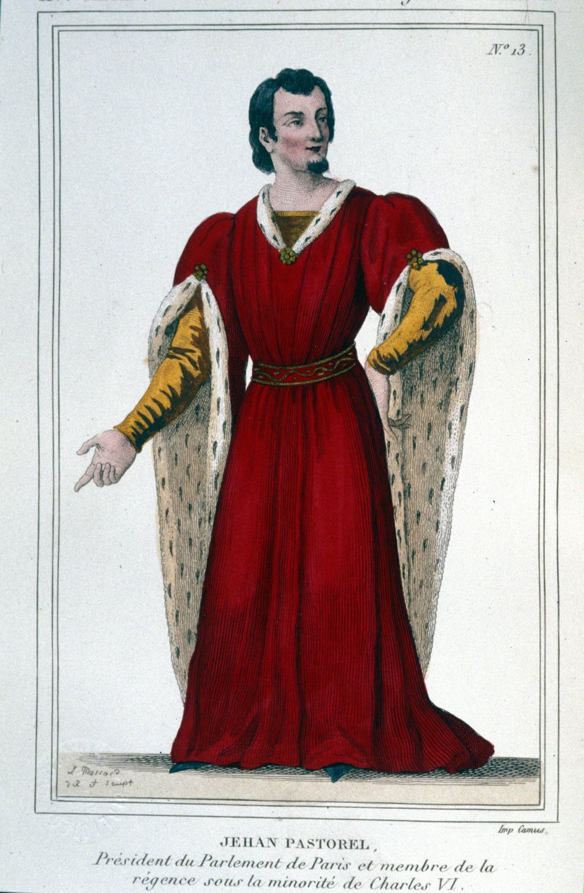 Retrato de Jehan Pastorel, Presidente del Parlamento de París y miembro de la regencia durante la minoría de Carlos VI de Unknown artist