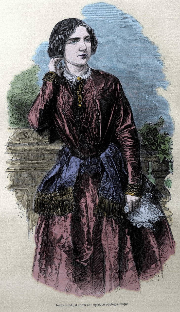 Retrato de Jenny Lind (1820-1887), cantante sueca de Unknown artist