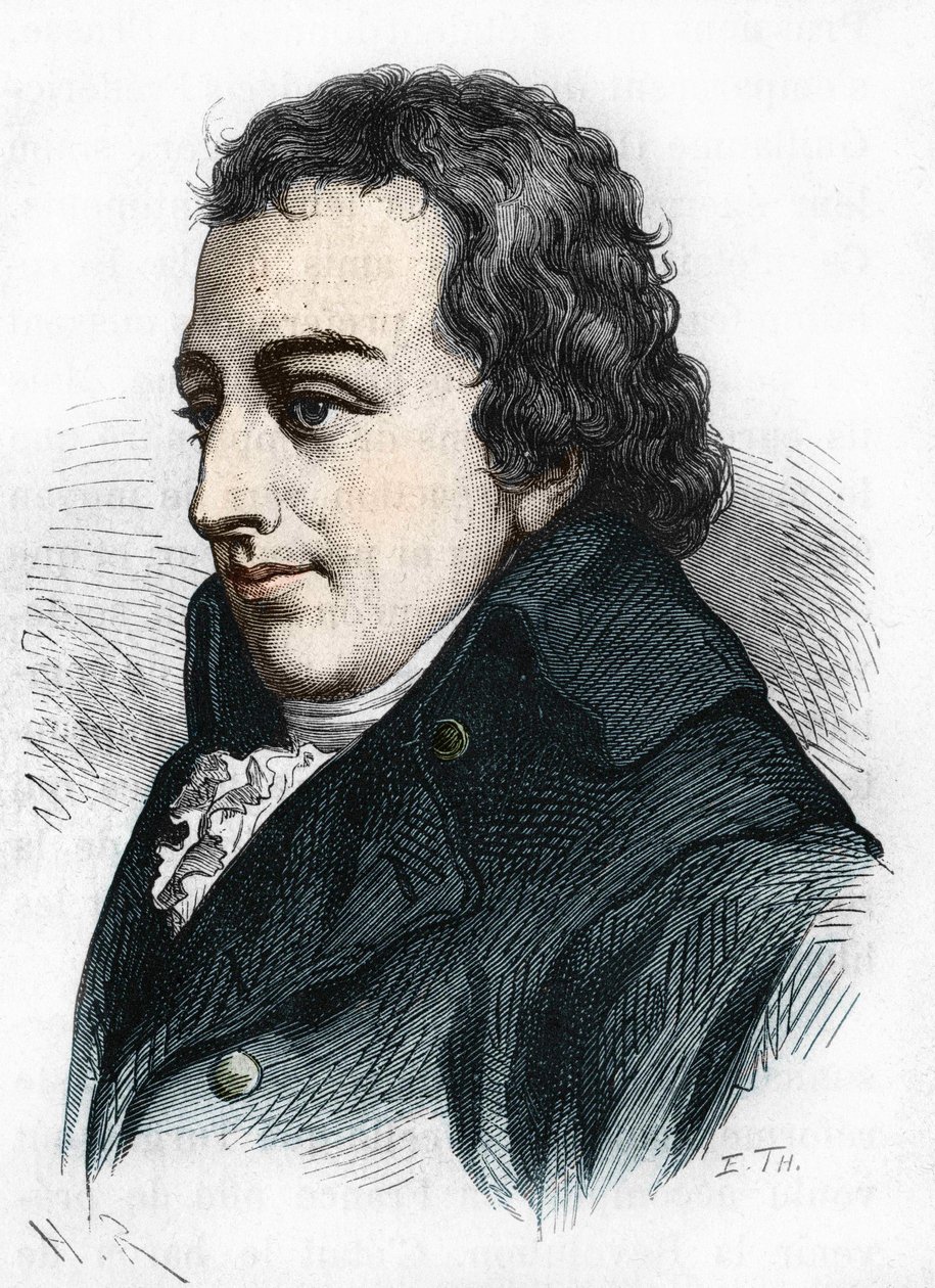 Retrato de Johann Gottlieb Fichte. Filósofo alemán (1762-1814) de Unknown artist