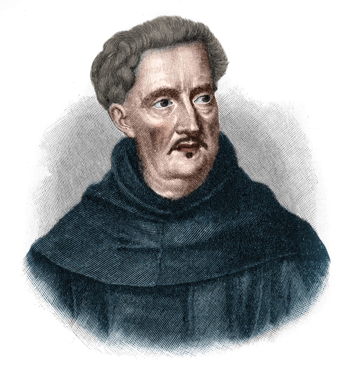 Retrato de Johann Ulrich Megerle, conocido como Abraham a Sancta (Santa) Clara 1607-1680. Predicador popular del barroco austriaco de Unknown artist