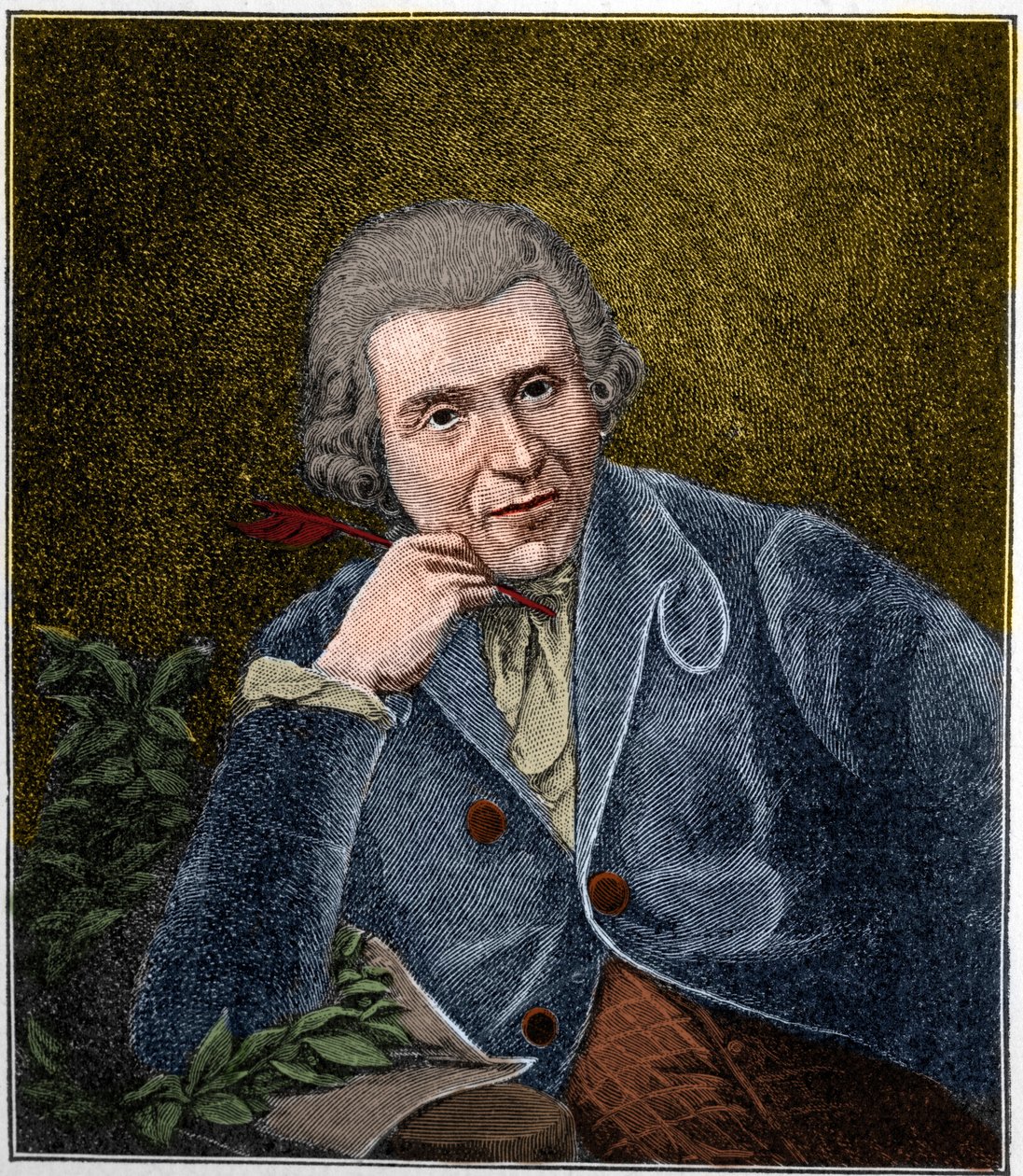 Retrato de Johann Wilhelm Ludwig Gleim (1719-1803) poeta alemán. de Unknown artist