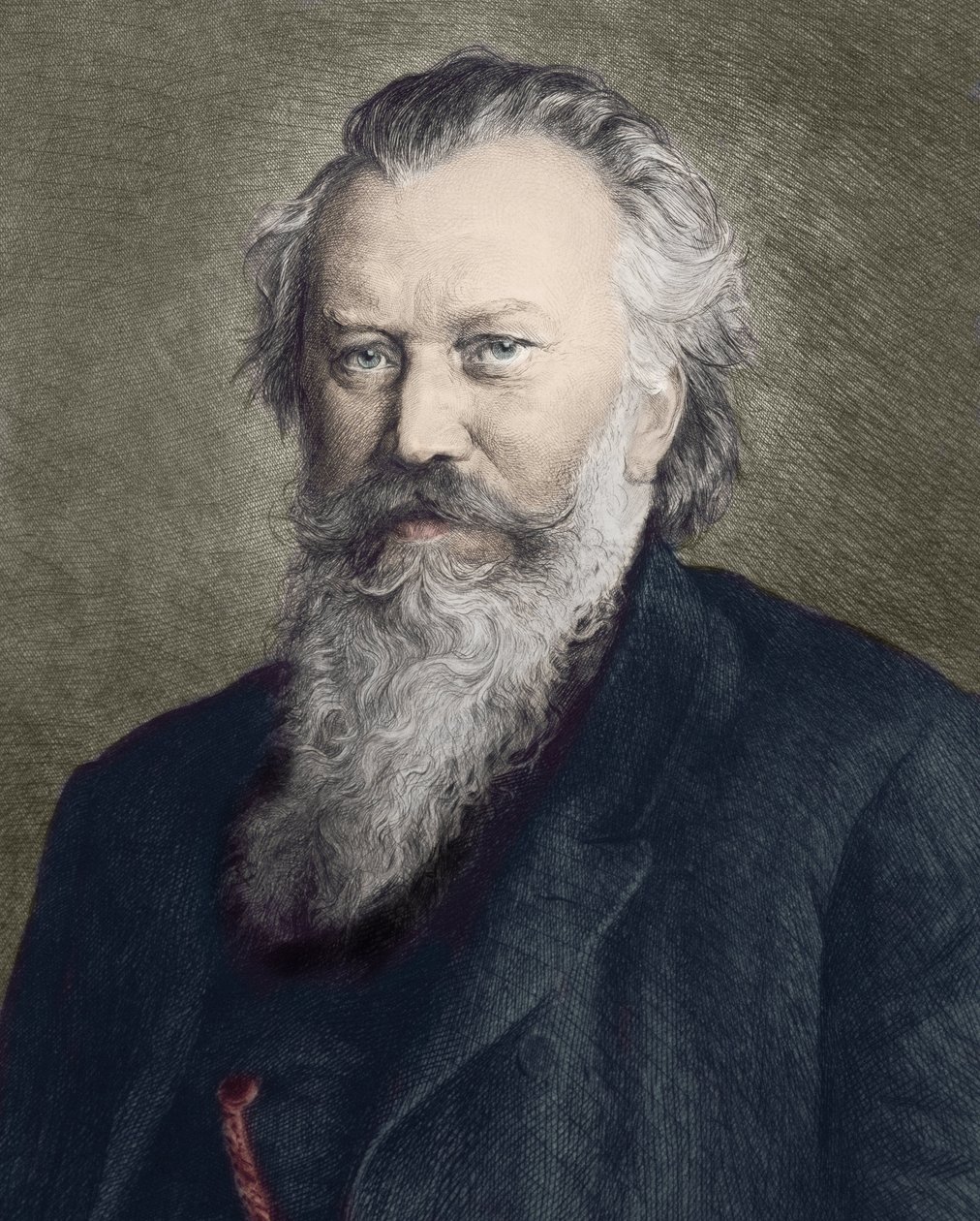 Retrato de Johannes Brahms (1833 - 1897), compositor, pianista y director de orquesta alemán de Unknown artist