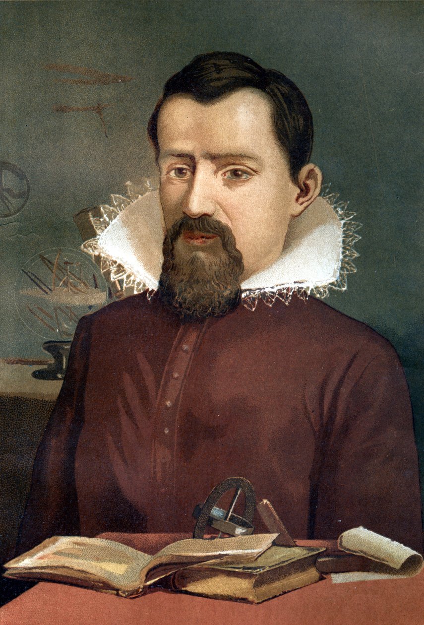 Retrato de Johannes Kepler (Keppler), astrónomo (1571 - 1630), después de “La Ciencia y sus Hombres” por Louis Figuier. Barcelona 1881. de Unknown artist