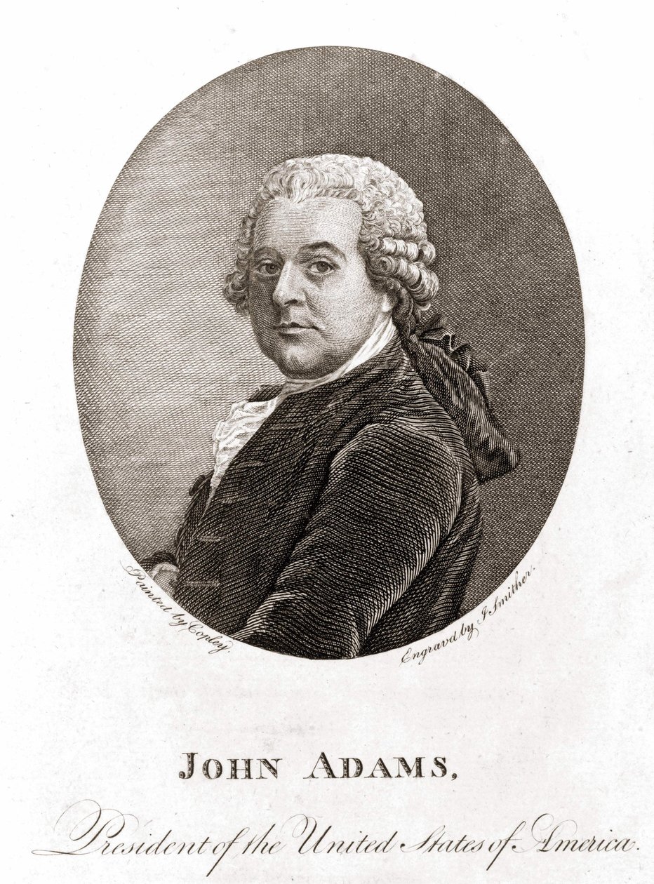 Retrato de John Adams (1735 - 1826), 2º Presidente de los Estados Unidos (1797 - 1801). Grabado s.d. siglo XIX. de Unknown artist