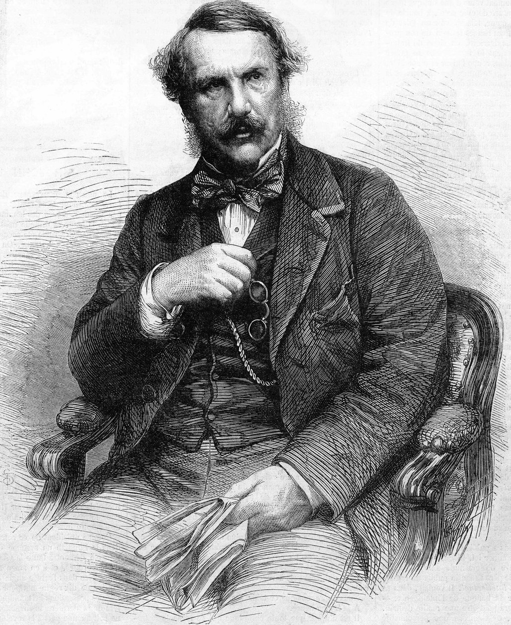 Retrato de John Laird Mair Lawrence, administrador británico (1811-1879). Gobernador de la India inglesa; Grabado de 1864 de Unknown artist