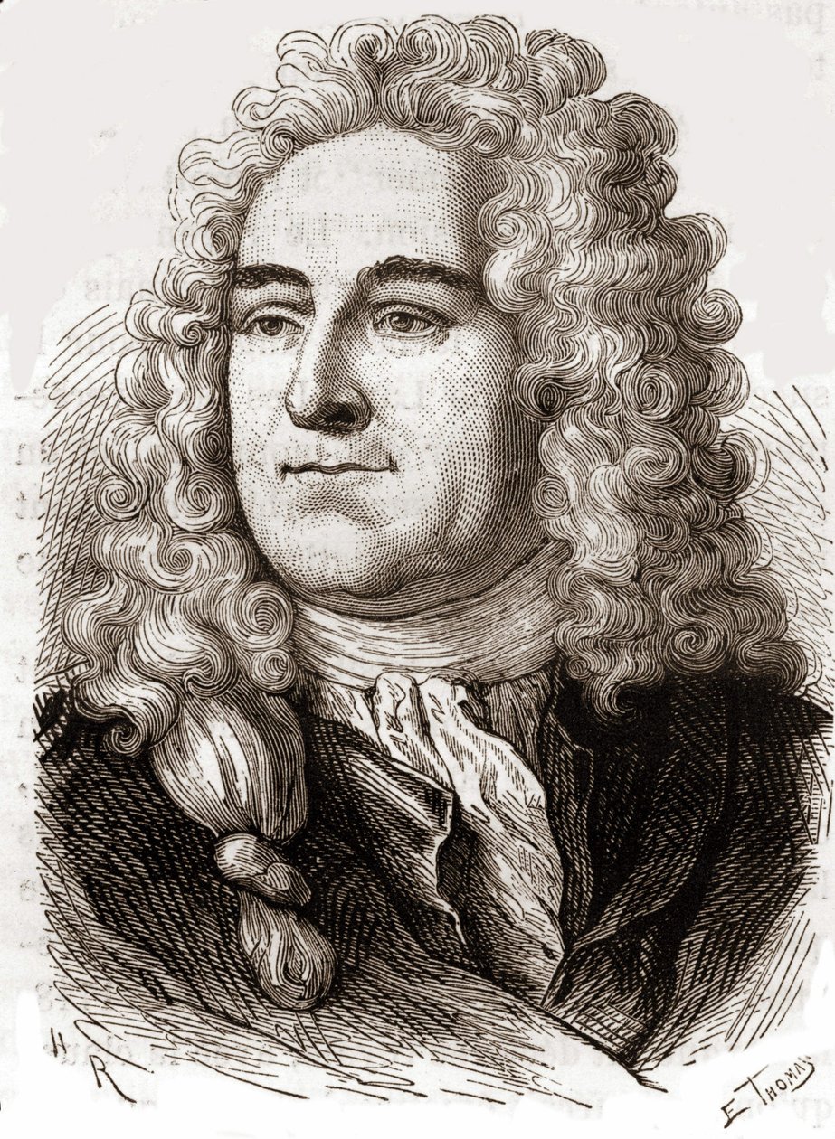 Retrato de John Law (1671 - 1729), financiero escocés que causó la bancarrota en 1720 (Evento de la Calle Quincampoix) de Unknown artist