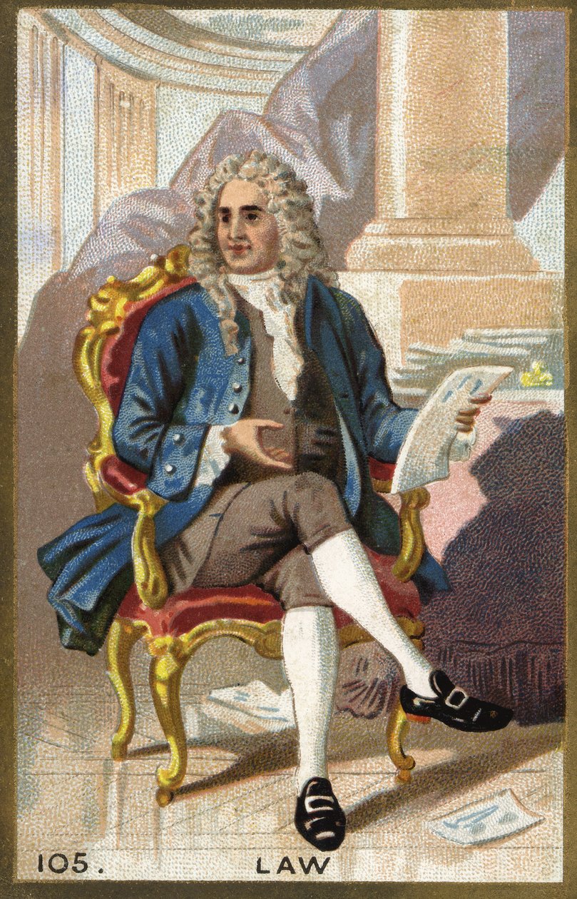 Retrato de John Law (1671 - 1729), financiero escocés de Unknown artist