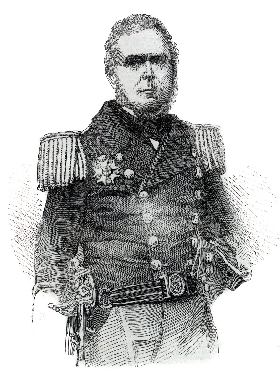 Retrato de John Pascoe Grenfell (1800-1869) oficial naval y diplomático del Imperio de Brasil - Grabado 1852 de Unknown artist