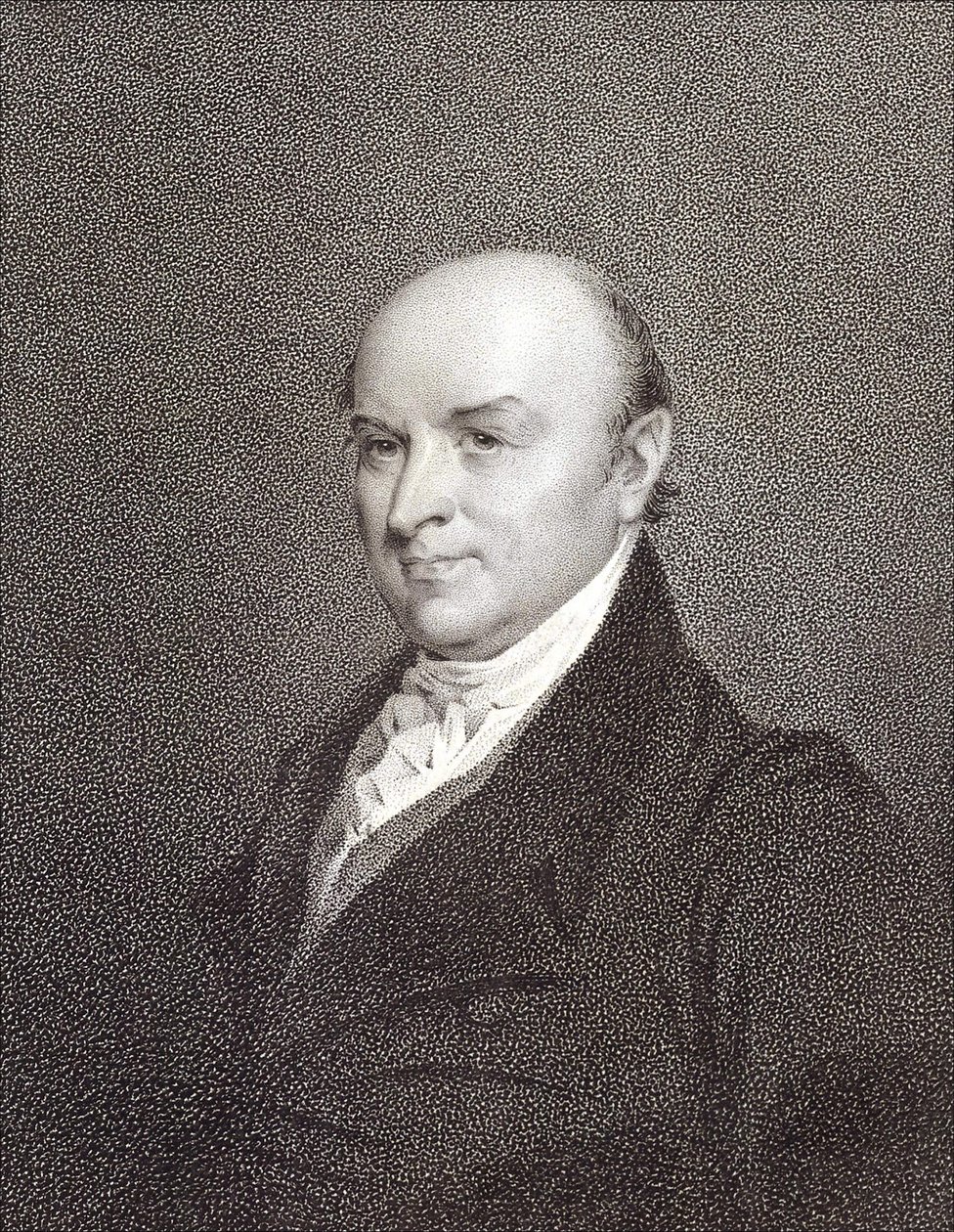 Retrato de John Quincy Adams (1767 - 1848), hijo del Presidente John Adams y Presidente de los Estados Unidos (1825 - 1829). Grabado s.d. siglo XIX de Unknown artist