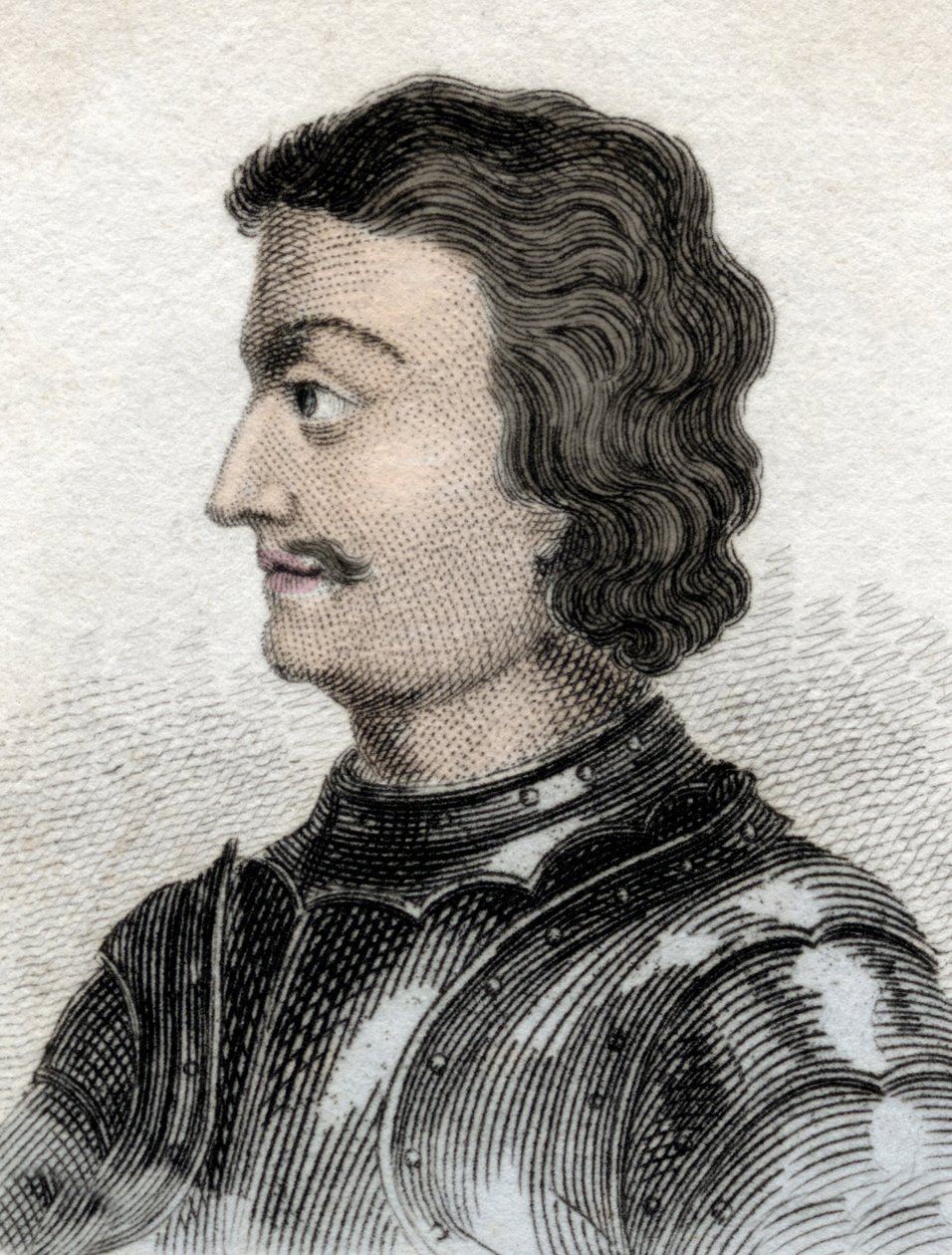 Retrato de Juan de Escocia o Juan de Balliol (ca. 1248-ca. 1315), Rey de Escocia. Grabado del siglo XIX. de Unknown artist