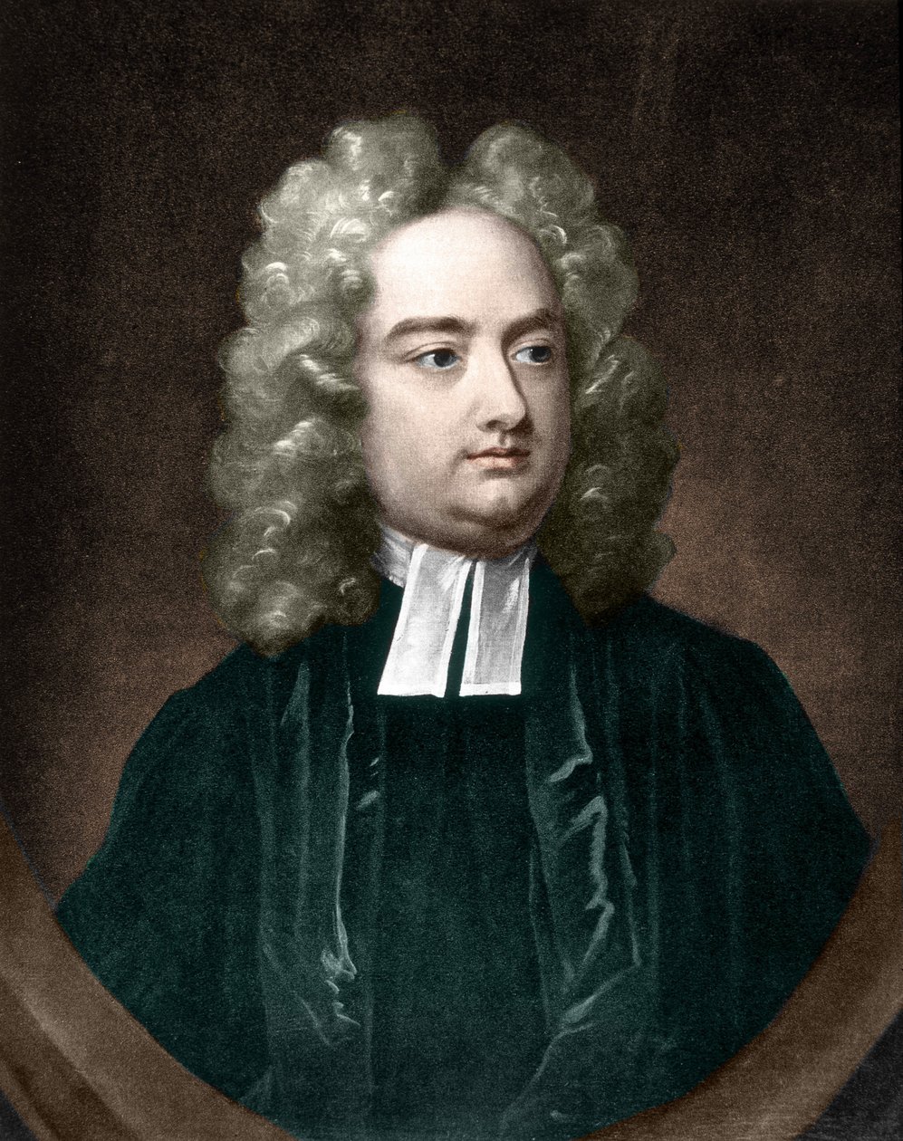 Retrato de Jonathan Swift. Escritor irlandés (1667-1745). de Unknown artist