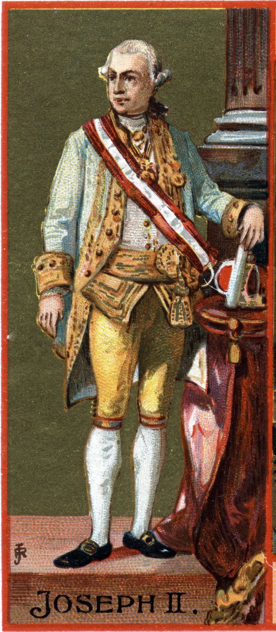 Retrato de José II (1741-1790), Archiduque de Austria, Emperador (electo, no coronado) del Sacro Imperio (1765-1790). de Unknown artist
