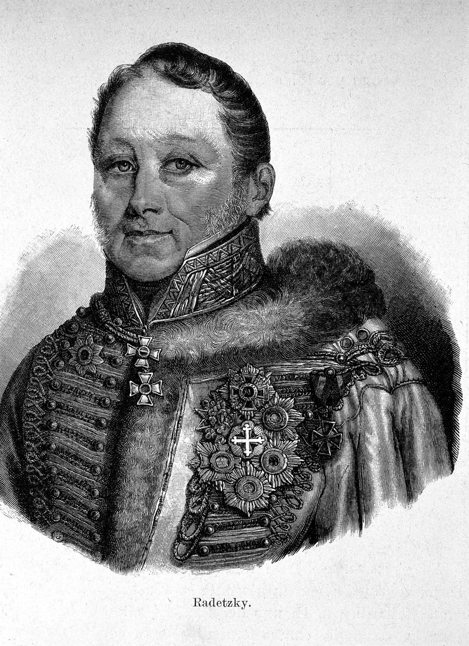 Retrato de Joseph Radetzky, Conde von Radetz (1766 - 1858), Feld-Mariscal austriaco de Unknown artist