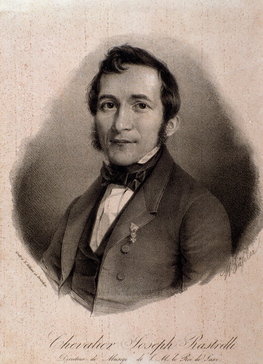 Retrato de Joseph Rastrelli (grabado) de Unknown artist
