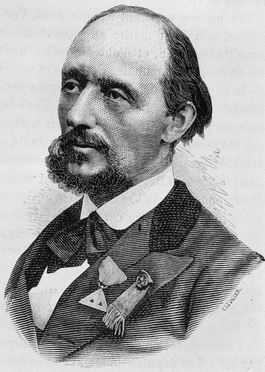 Retrato de Jules Bergeret (1839 - 1905). Grabado de finales del siglo XIX en “Historia de Francia” de H. Martin. de Unknown artist