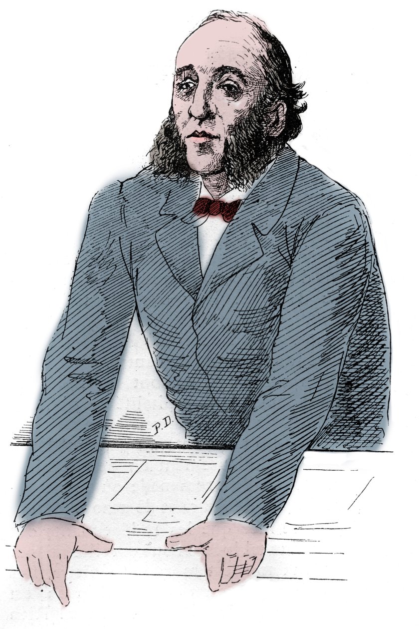 Retrato de Jules Ferry (1832-1893), político francés. Grabado en "Le Monde Illustré" de Unknown artist