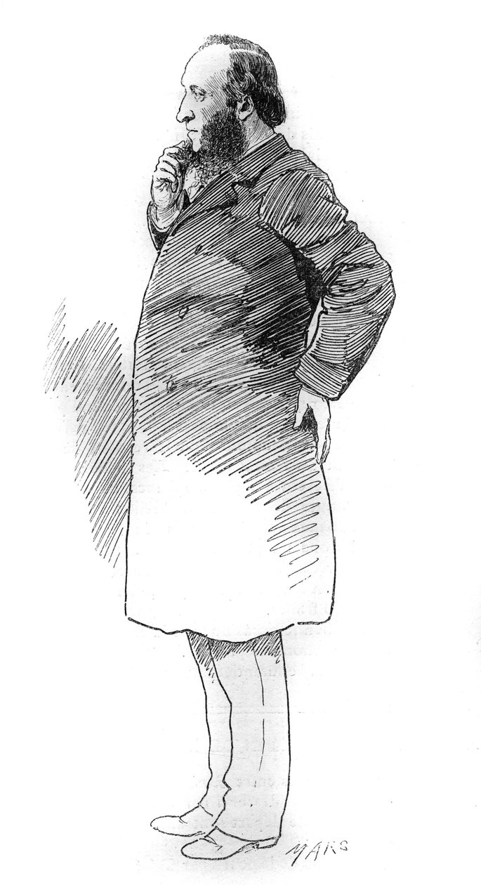 Retrato de Jules Ferry (1832-1893), político francés, Presidente del Consejo de Ministros. Grabado en "Le Monde Illustré" de Unknown artist
