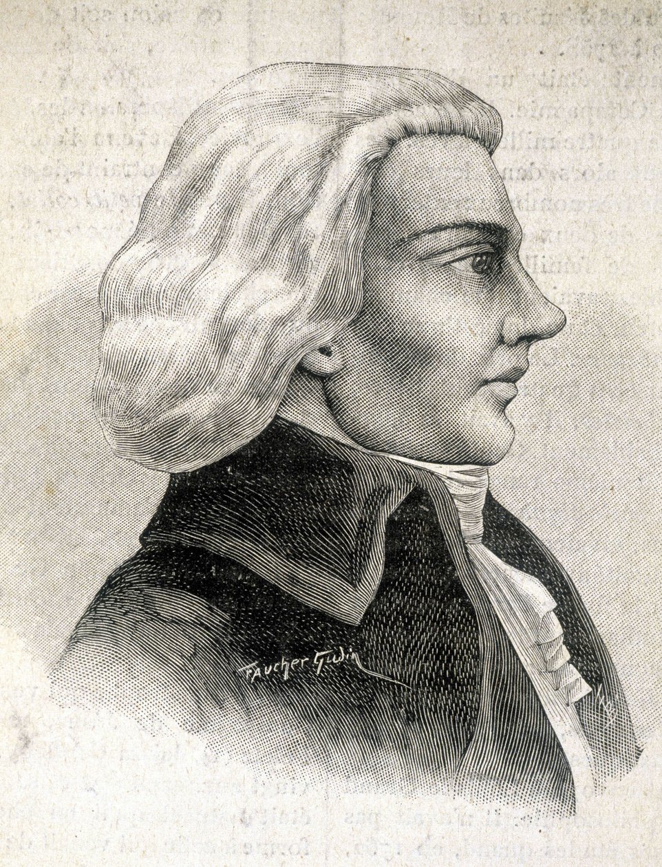 Retrato de Julien-Louis Geoffroy, crítico (1743 - 1814) - en "Los Contemporáneos", s.f. finales del siglo XIX de Unknown artist