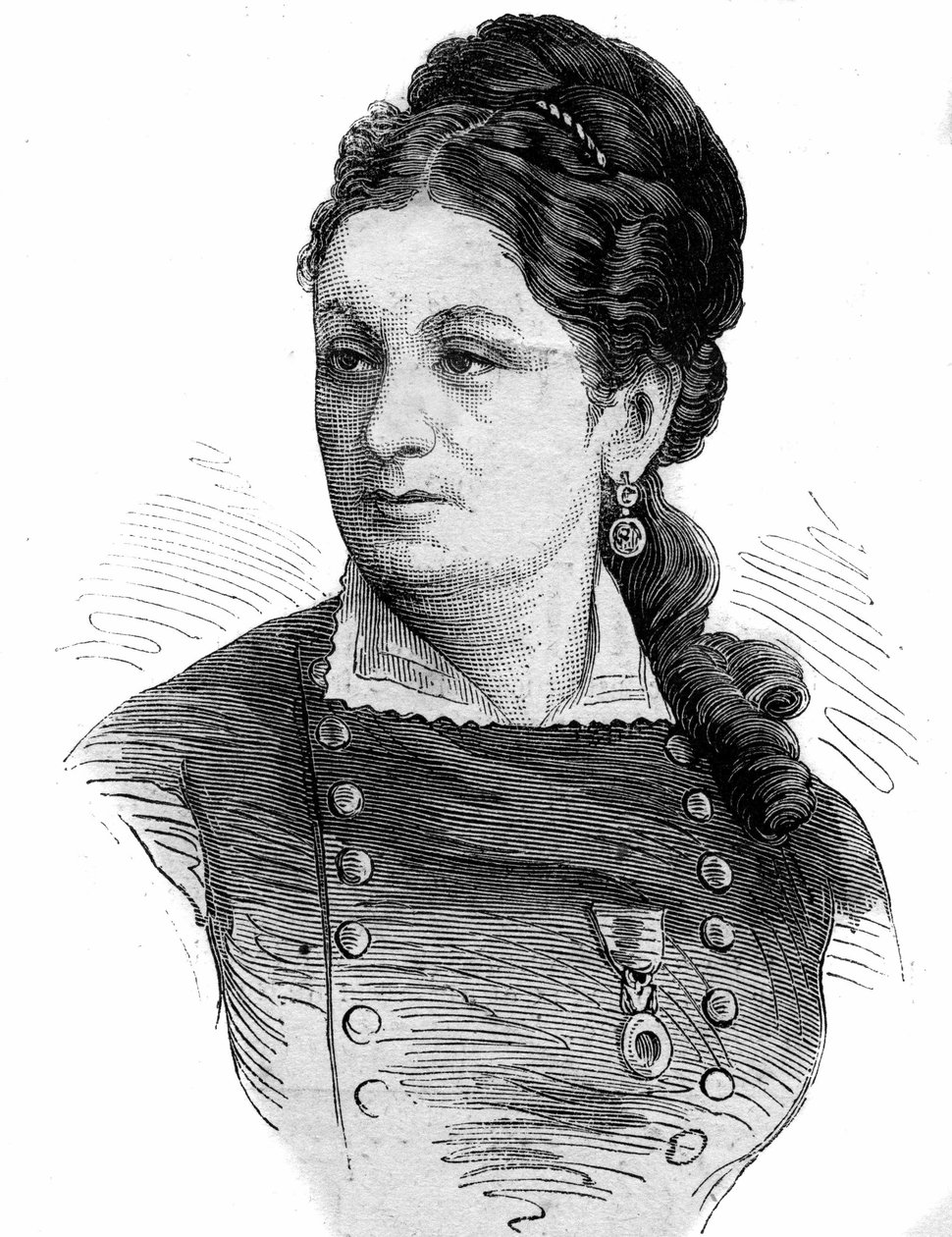 Retrato de Juliette Dodu (1848-1909) heroína de la Guerra de 1870. de Unknown artist