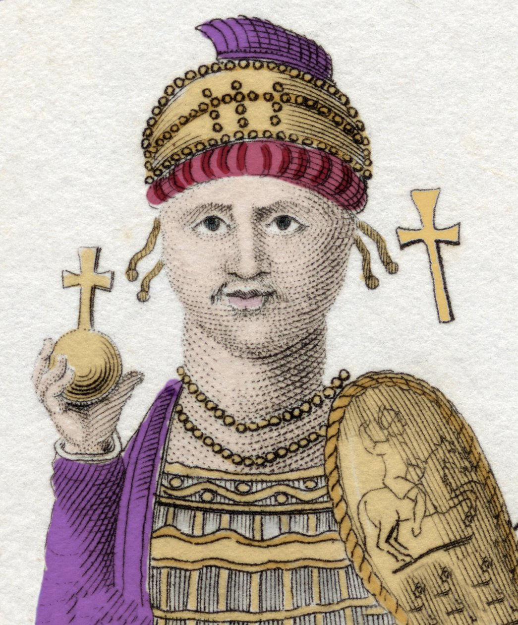 Retrato de Justiniano I (El Grande) (Flavius Petrus Sabbatius Justinianus). 482 - 565. Emperador Romano de Oriente. de Unknown artist