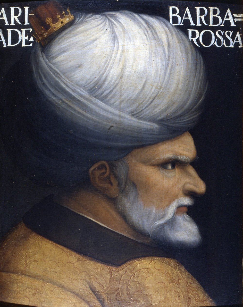 Retrato de Khayr Al-Din Barbarroja, fundador con su hermano de la Regencia de Argel de Unknown artist