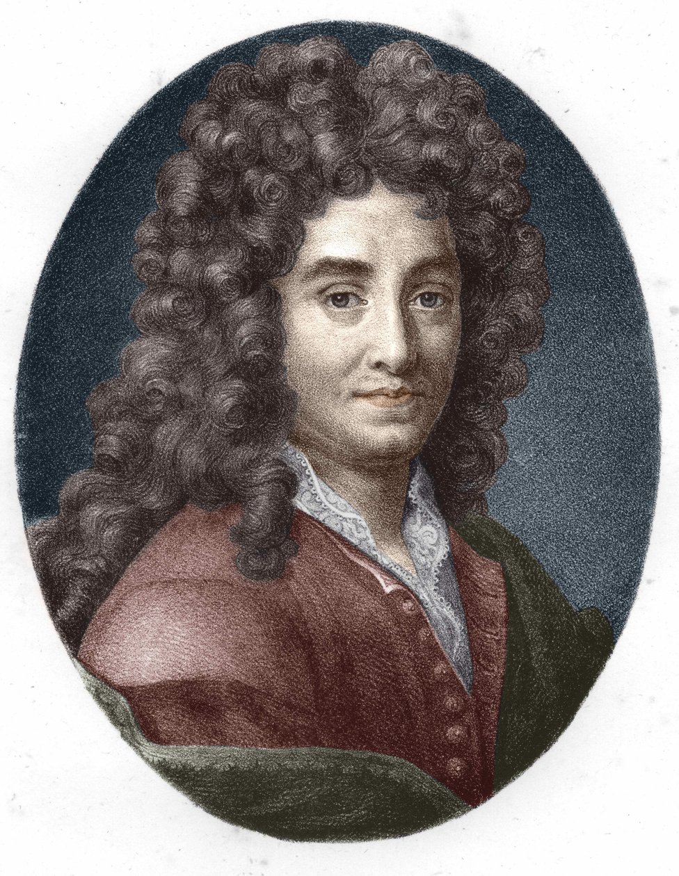 Retrato de La Bruyère. Grabado del siglo XIX. de Unknown artist