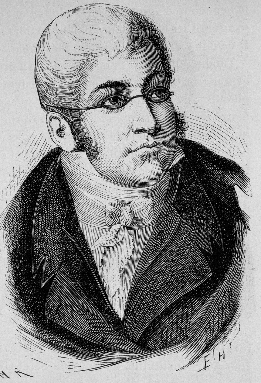 Retrato de La Romiguière. Grabado de finales del siglo XIX en 