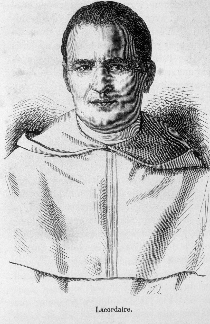 Retrato de Lacordaire, sacerdote y dominico francés (1802 - 1861) de Unknown artist