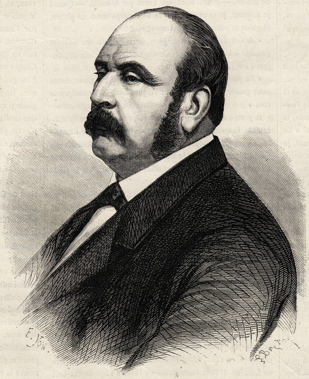 Retrato de Ledru Rollin (Ledru-Rollin) (1807-1874), político francés. Grabado del siglo XIX. de Unknown artist