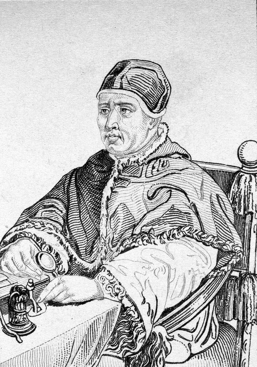 Retrato de León X (Juan de Médici) (1475 - 1521), 215º Papa (1513 - 1521). de Unknown artist