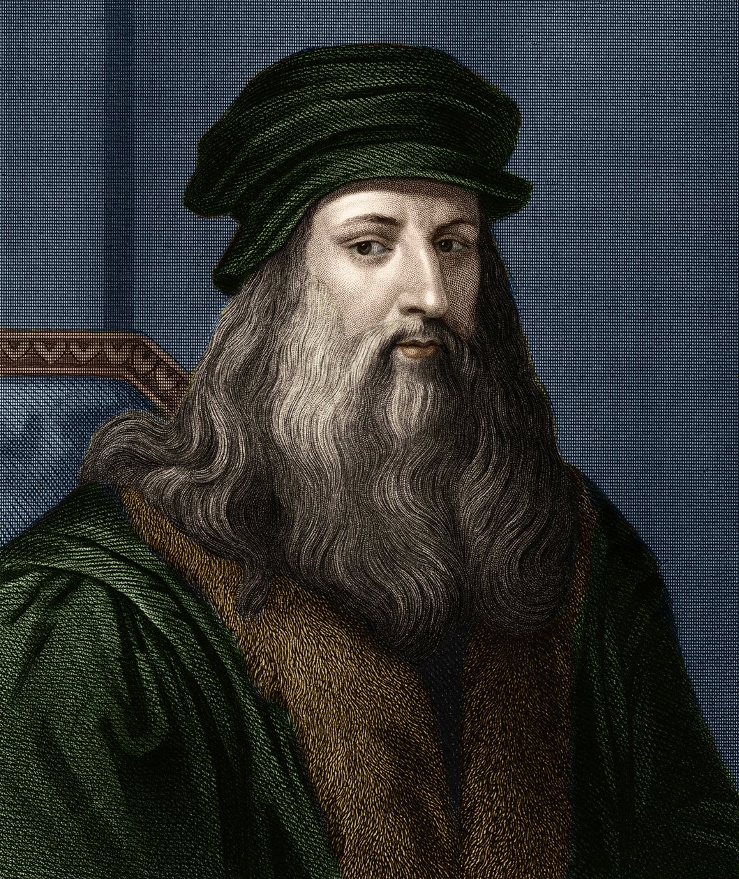 Retrato de Leonardo da Vinci (1452-1519), pintor italiano de Unknown artist