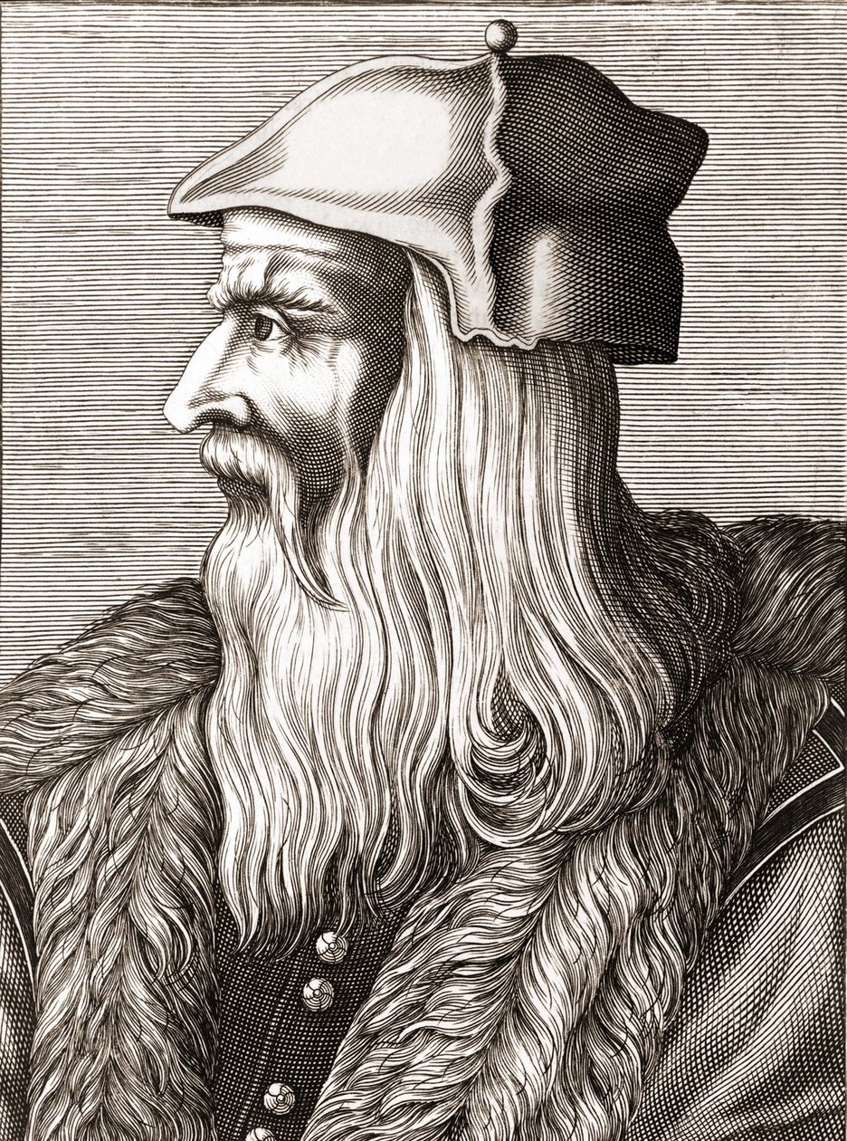 Retrato de Leonardo da Vinci (1452 - 1519) de Unknown artist