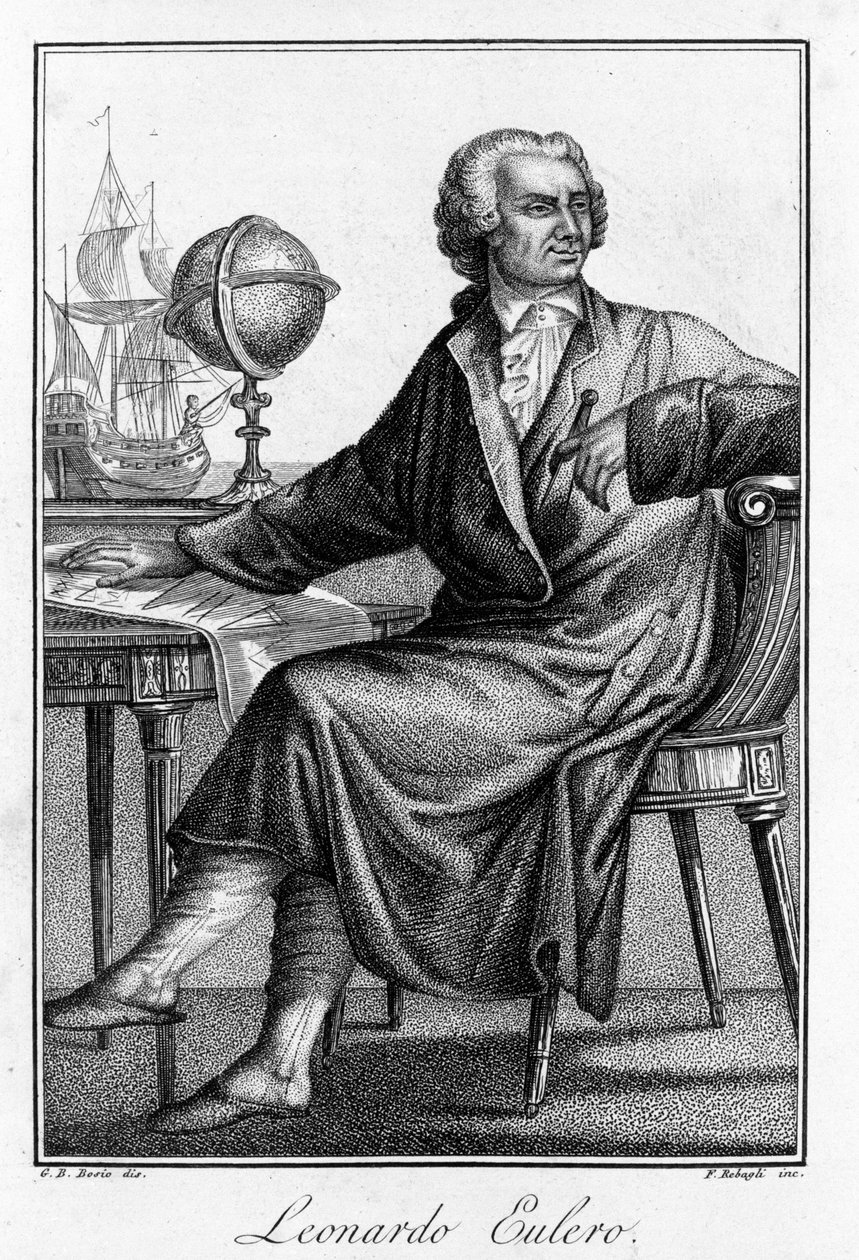 Retrato de Leonhard Euler (1707 - 1783), matemático suizo. de Unknown artist