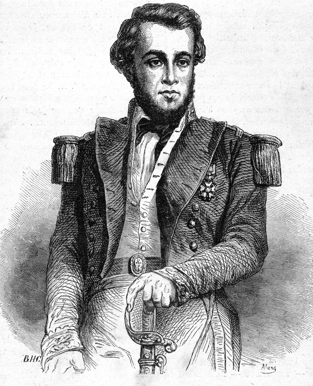 Retrato del Teniente Bellot (1826-1853) - en "Los Contemporáneos", s.f. finales del siglo XIX de Unknown artist