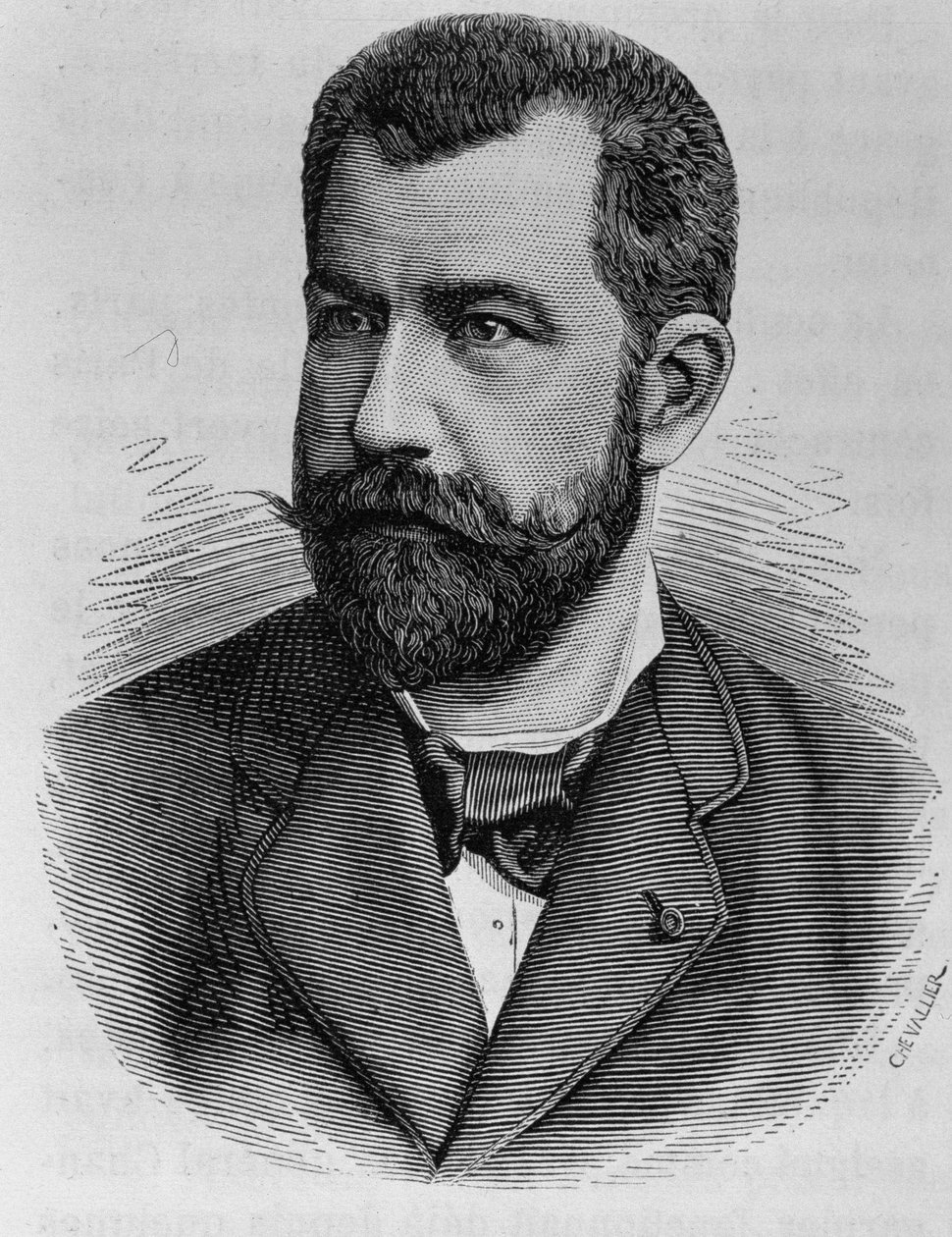 Retrato de Léon Renault. Grabado de finales del siglo XIX en “Histoire de France” de H. Martin de Unknown artist