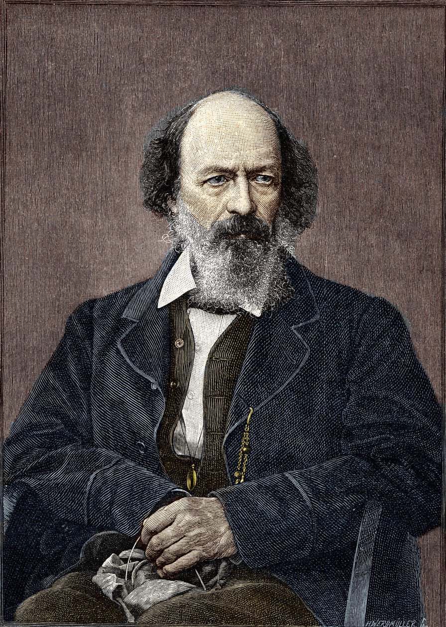 Retrato de Lord Alfred Tennyson, poeta y dramaturgo inglés (1809-1892) de Unknown artist