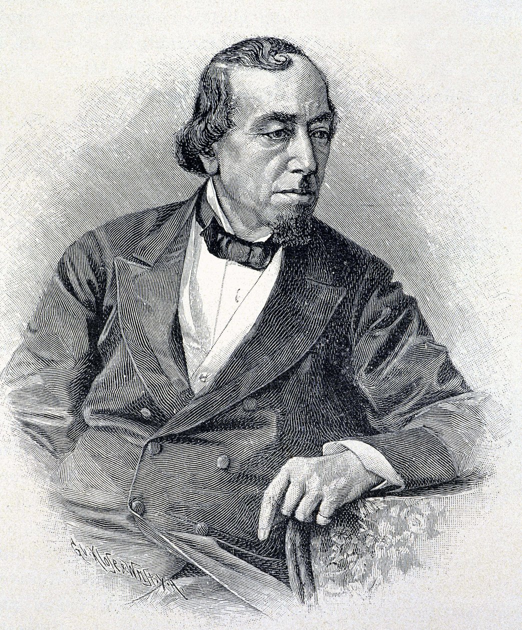 Retrato de Lord Beaconsfield, Benjamin Disraeli de Unknown artist
