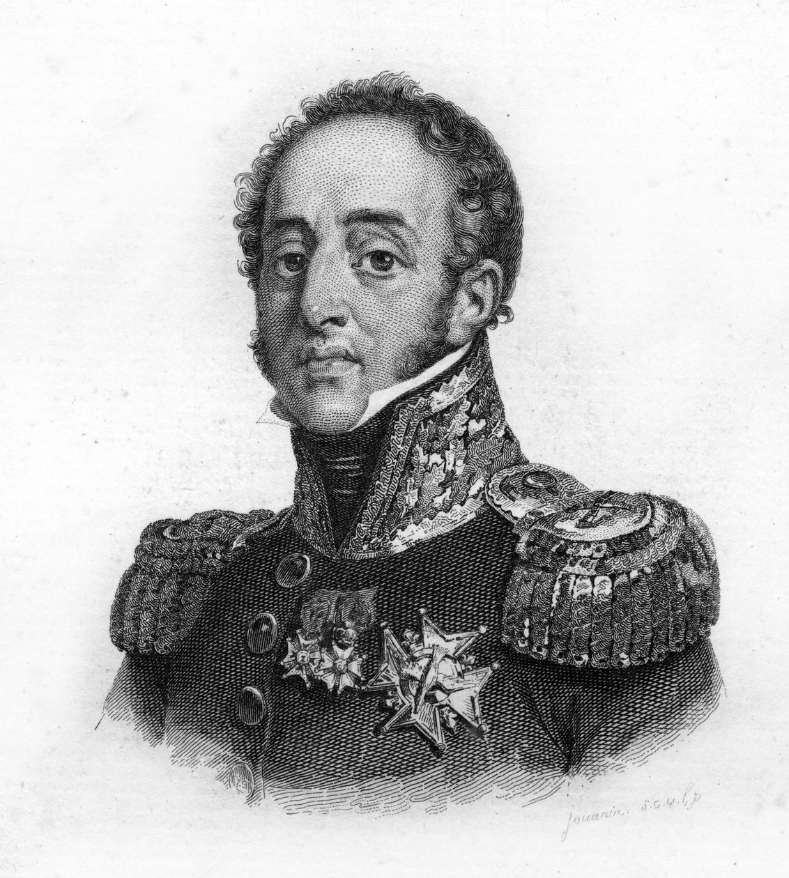 Retrato de Louis Gabriel Suchet (1770-1826), Duque de Albufera, Mariscal de Francia, grabado del siglo XIX de Unknown artist