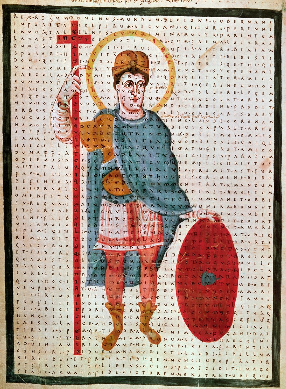 Retrato de Luis I el Piadoso o el Bonachón (778-840), rey de Francia (miniatura) de Unknown artist