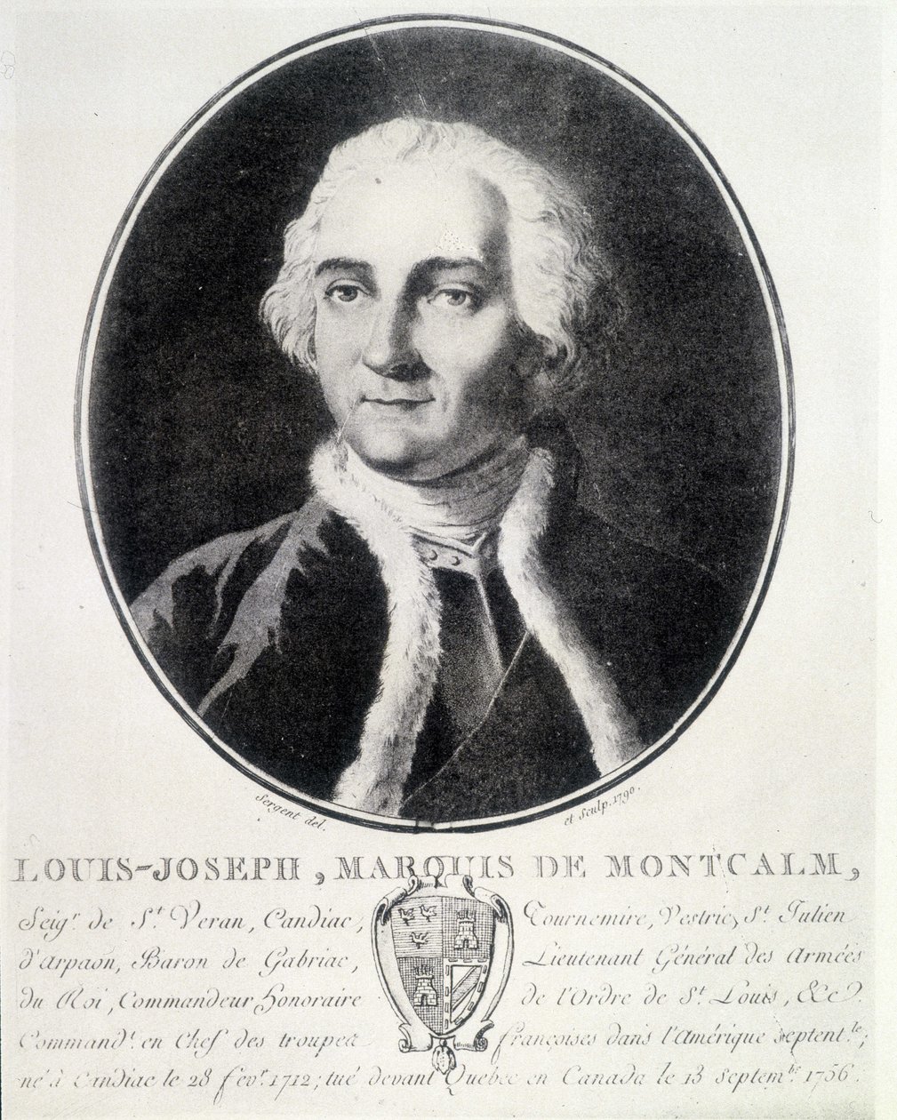 Retrato de Louis Joseph, Marqués de Montcalm (1712-1759), militar francés de Unknown artist