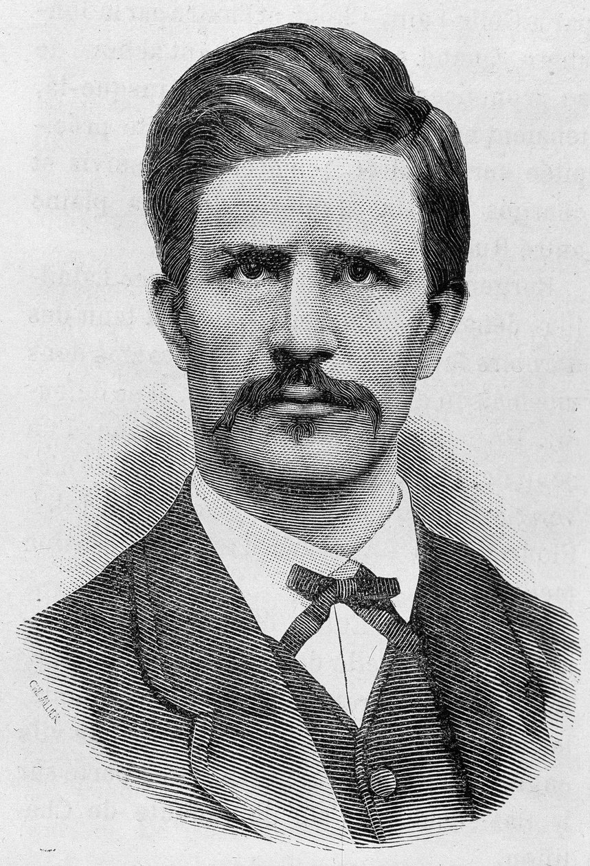 Retrato de Louis Rossel (1844 - 1871). Grabado de finales del siglo XIX en “Historia de Francia” de H. Martin. de Unknown artist