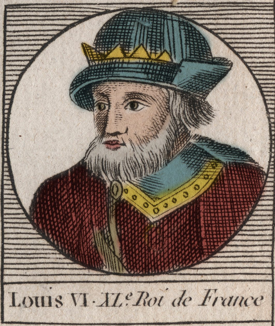 Retrato de Luis VI, llamado El Gordo - grabado de 