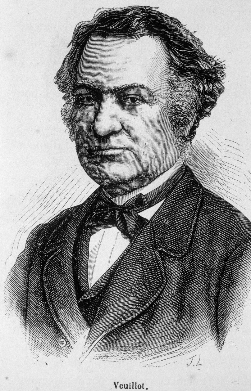 Retrato de Louis Veuillot, periodista católico francés (1813-1883), colaborador y editor de "L