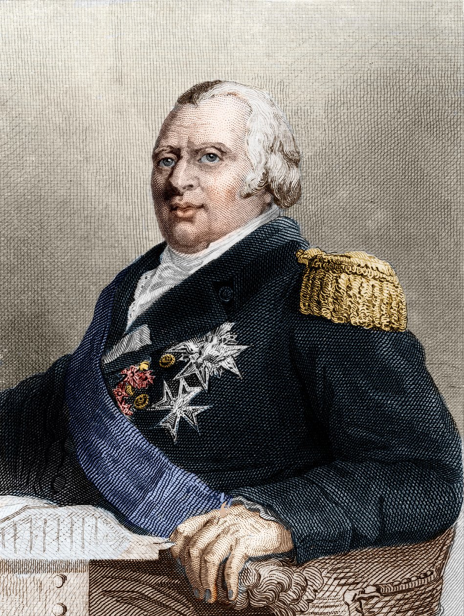 Retrato de Luis XVIII (1755 - 1824), Rey de Francia de Unknown artist